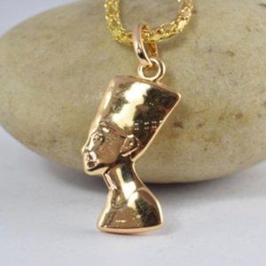 Gold Filled Queen Nefertiti Pendant 2x2